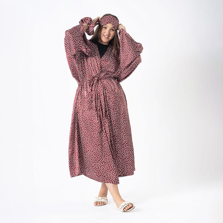 TAMSY Robe with Eye Mask and Scrunchy 7557908 1