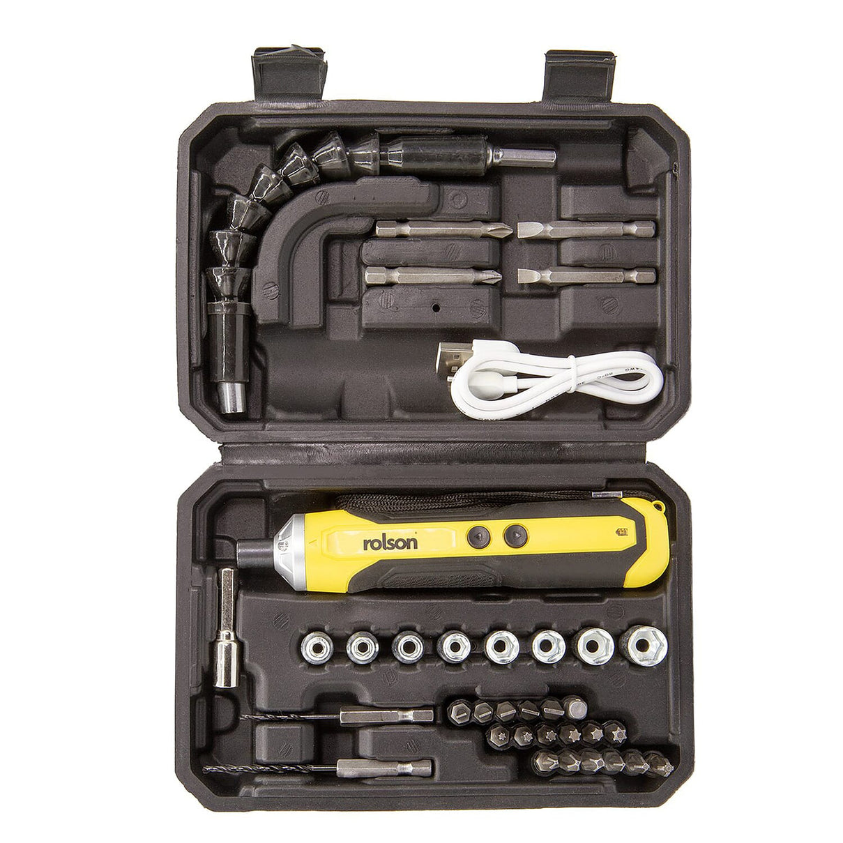 Rolson USB Rechargeable Screwdriver Set - 36 Piece 7935630 1