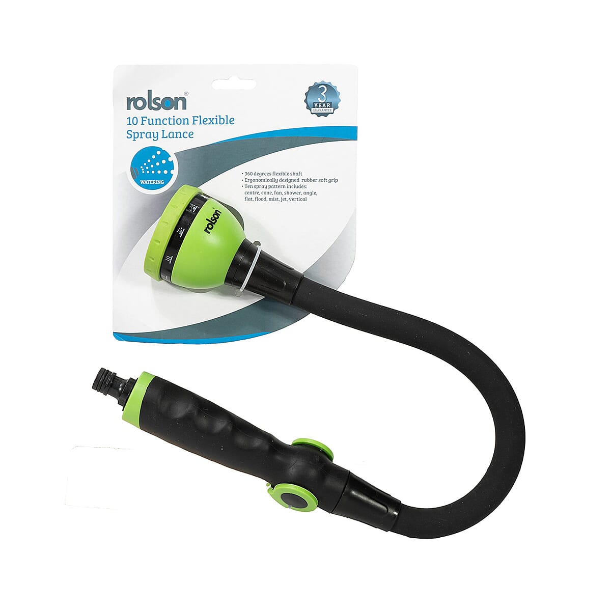 Rolson 10 Function Flexible Spray Lance - Green 7761198 2