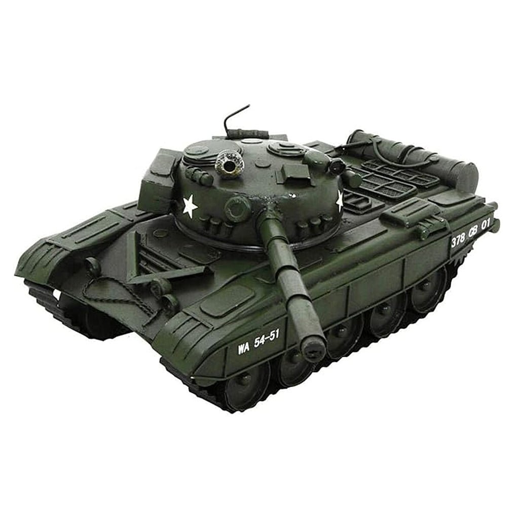 Creative Craft Hand Painted Vintage Style Army Tank - Dark Green