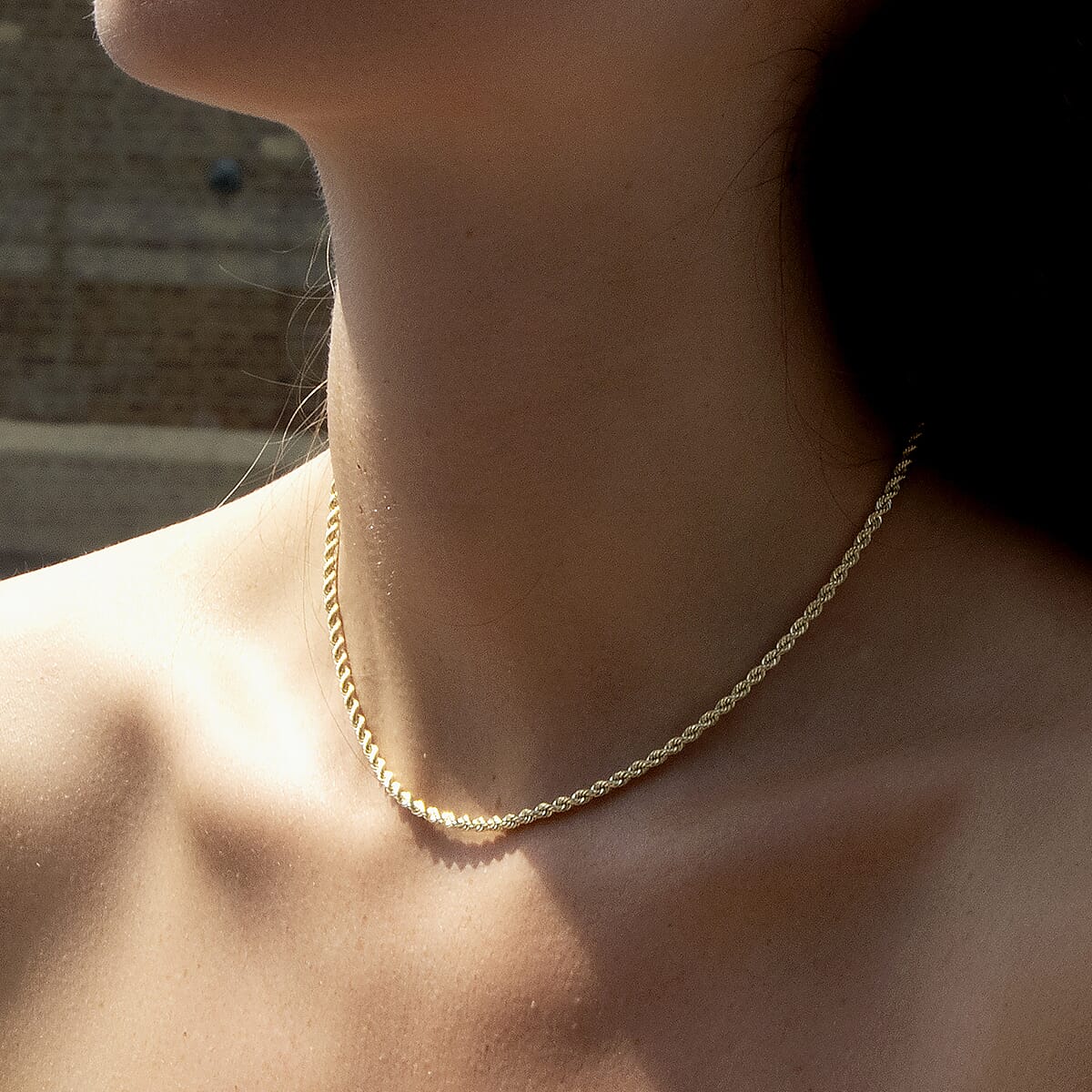 Rope Chain 16 Inch in 9K Yellow Gold 7575598 1