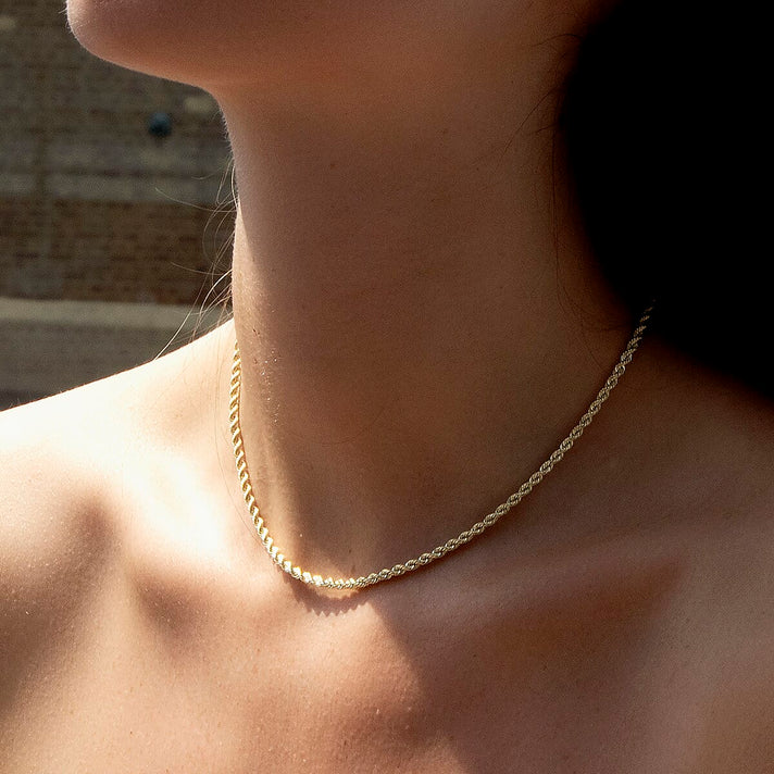 Rope Chain 16 Inch in 9K Yellow Gold 7575598 2