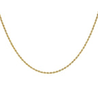 9K Yellow Gold Rope Chain With Spring Ring Clasp (Size - 16)