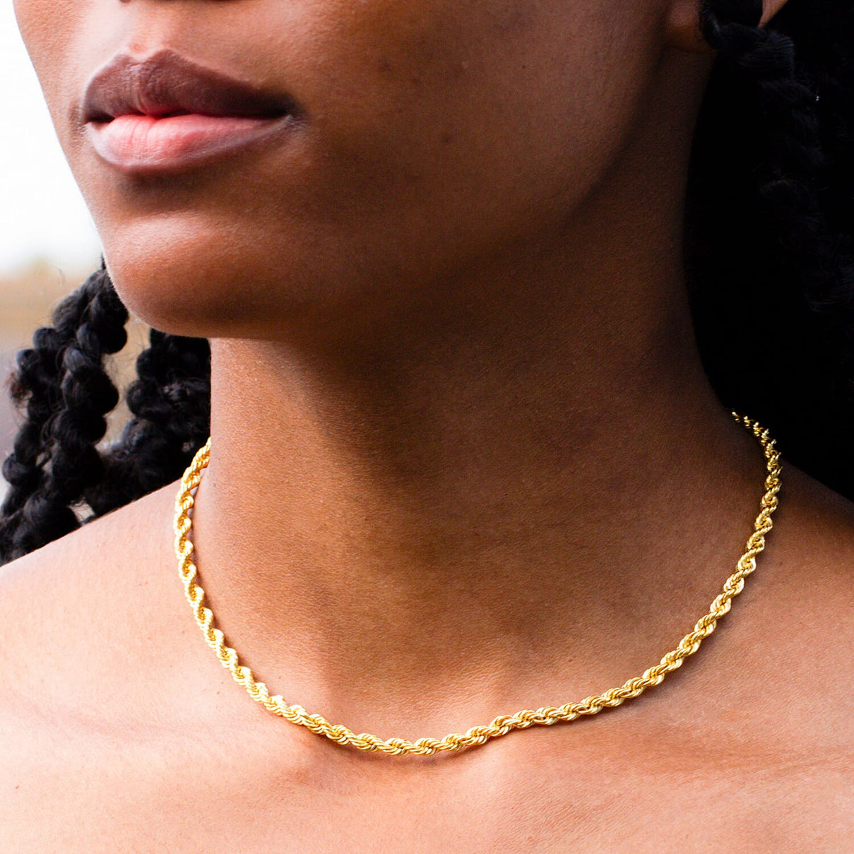 Rope Chain 16 Inch in 9K Yellow Gold 7575740 1