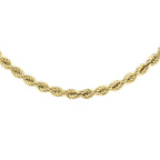 9K Yellow Gold Rope Chain With Spring Ring Clasp (Size - 16)