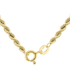 9K Yellow Gold Rope Chain With Spring Ring Clasp (Size - 16)