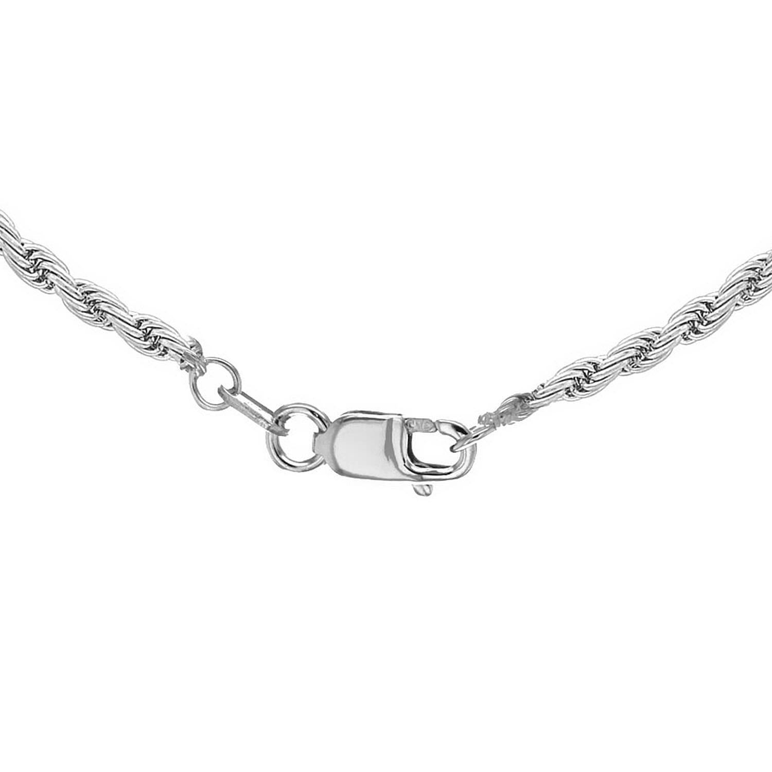 Rope Chain 18 Inch in 9K White Gold 7582872 4