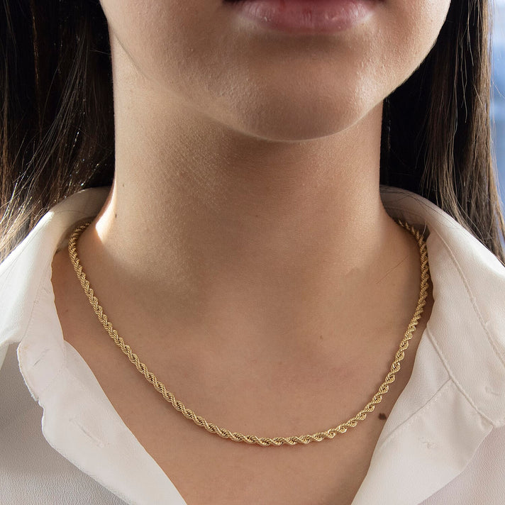 Rope Chain 18 Inch in 9K Yellow Gold 7575718 2