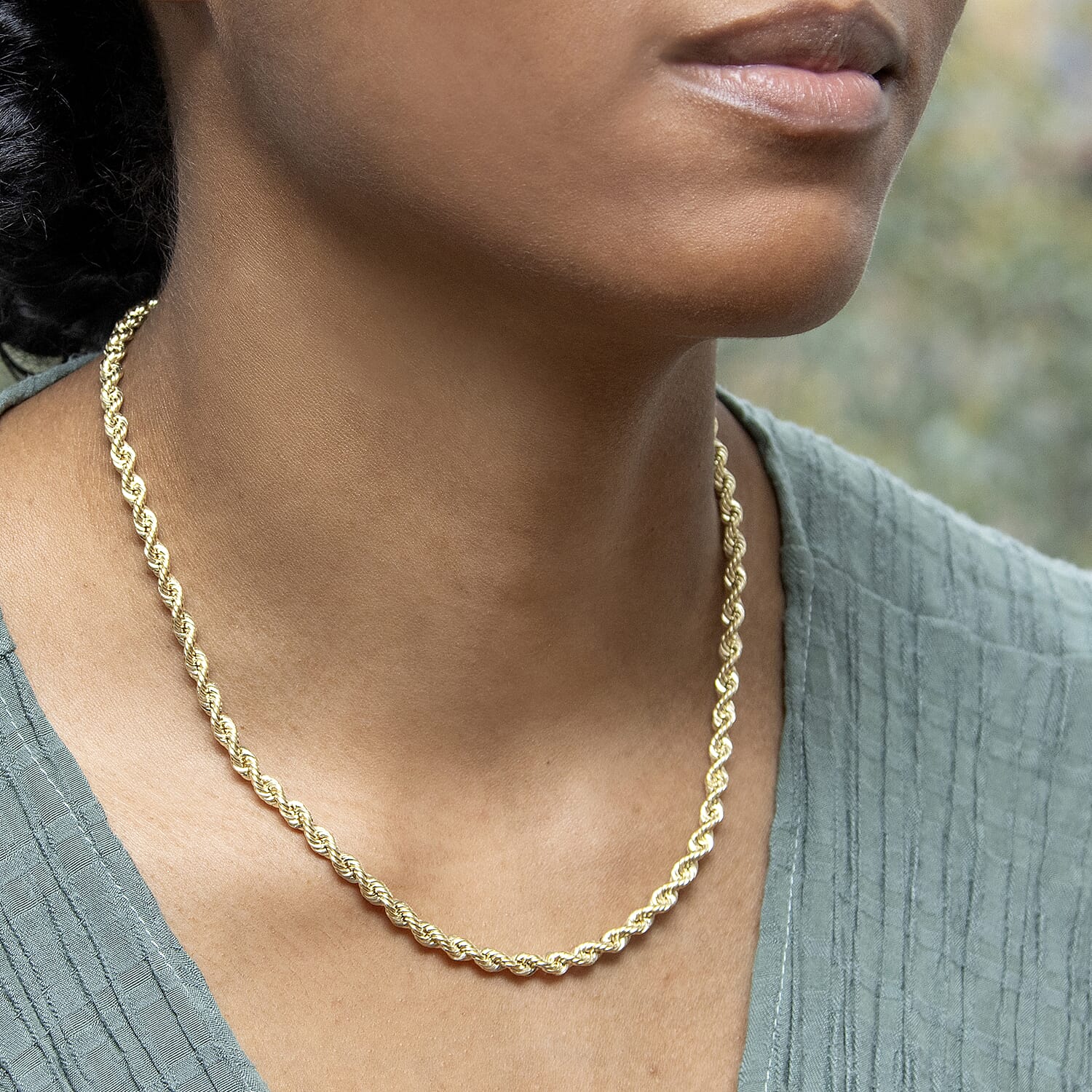 Rope Chain 18 Inch in 9K Yellow Gold 7575755 1