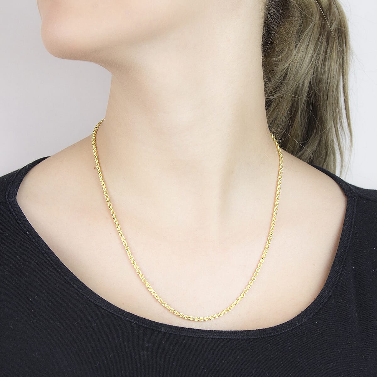 Rope Chain 20 Inch in 9K Yellow Gold 7575623 1