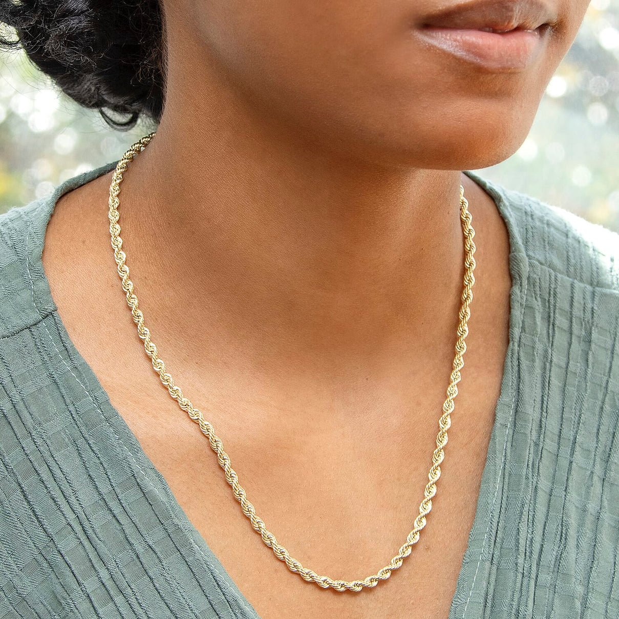 Rope Chain 20 Inch in 9K Yellow Gold 7575741 1