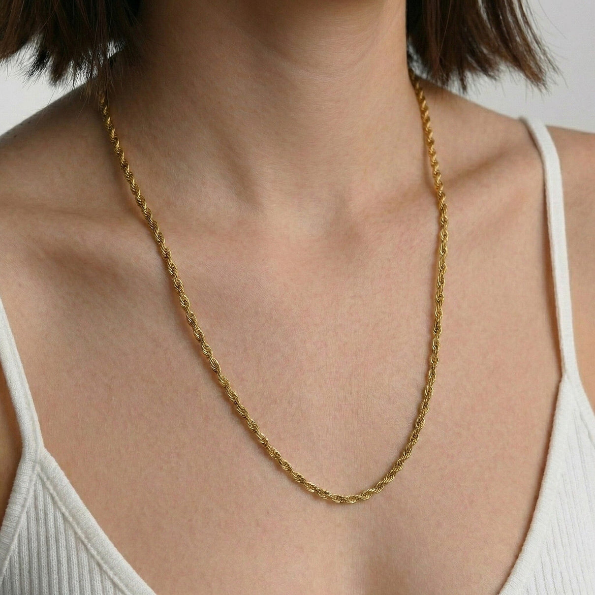 Rope Chain 22 Inch in 9K Yellow Gold 3g 7575637 1