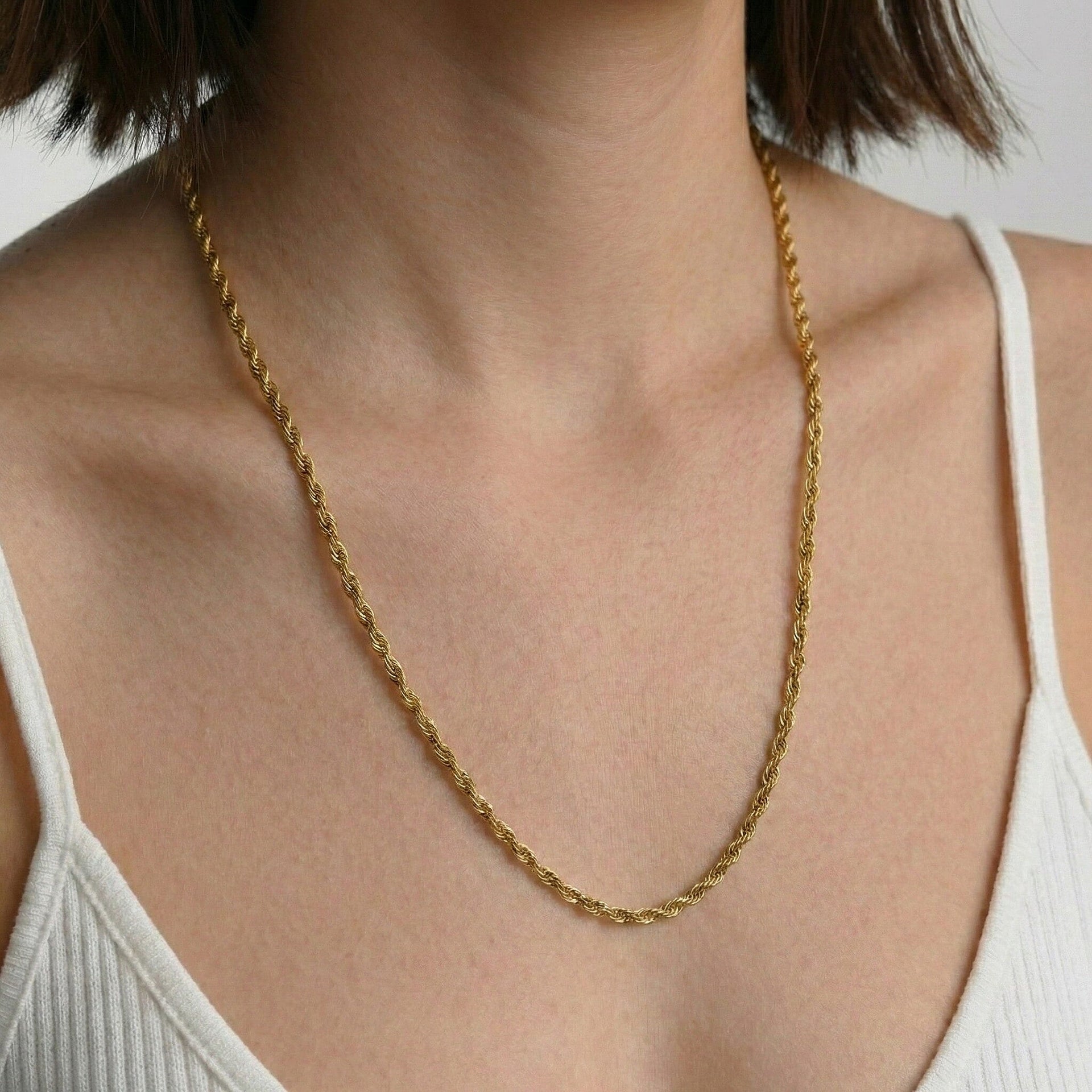 Rope Chain 22 Inch in 9K Yellow Gold 3g 7575637 1