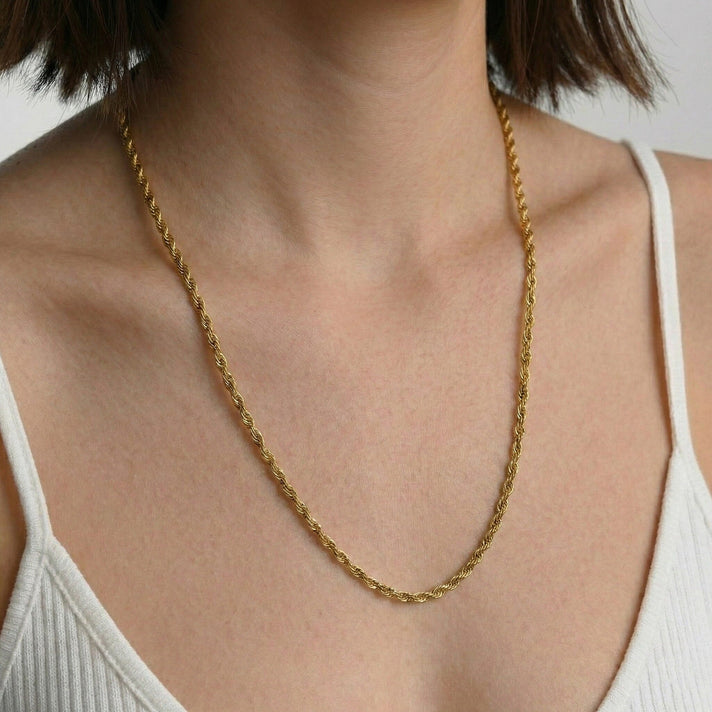 Rope Chain 22 Inch in 9K Yellow Gold 3g 7575637 2