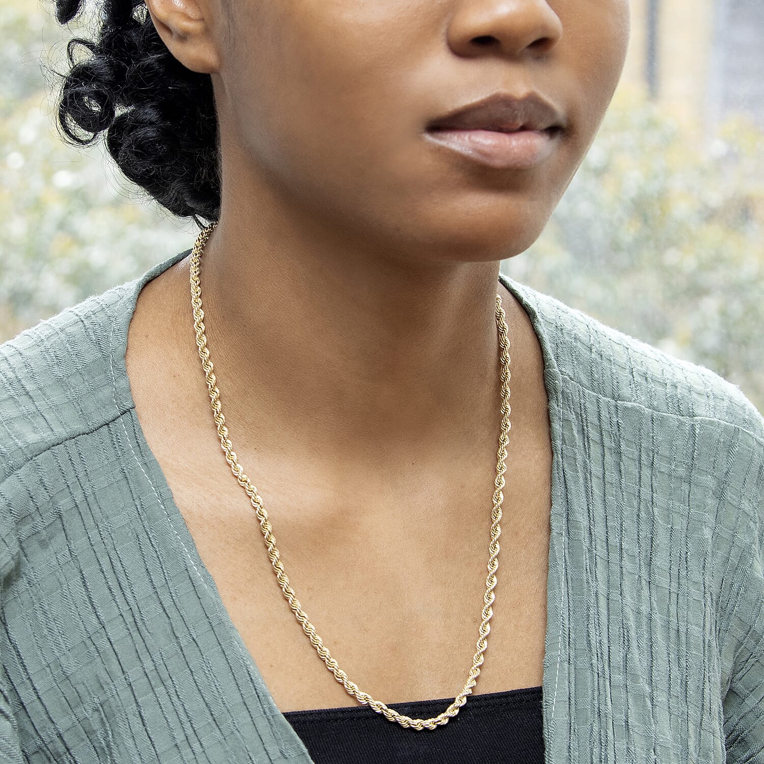 Rope Chain 22 Inch in 9K Yellow Gold 7575748 1