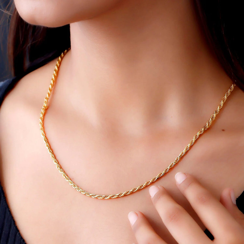 9K Yellow Gold  Chain (Size - 24),  Gold Wt. 3.3 Gms