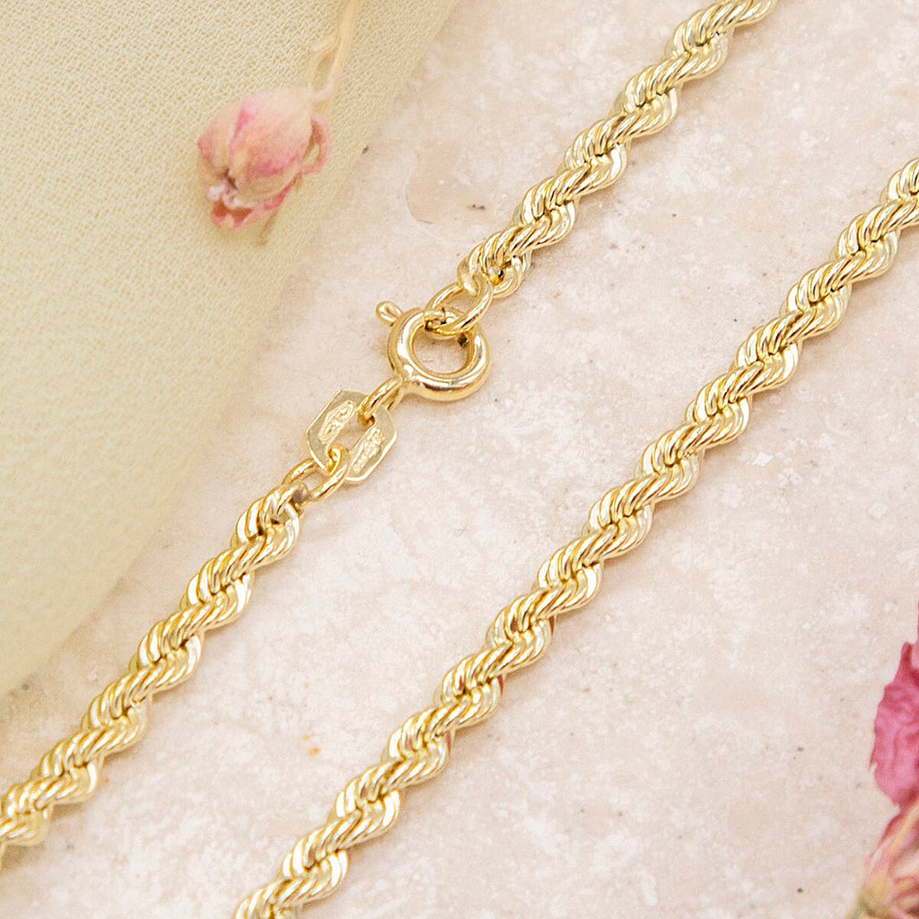 9K Yellow Gold  Chain (Size - 24),  Gold Wt. 3.3 Gms