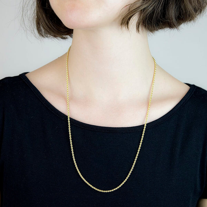 Rope Chain 24 Inch in 9K Yellow Gold 7575780 2