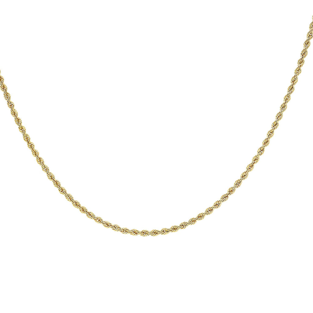 9K Yellow Gold Hollow Rope Chain With Spring Ring Clasp (Size - 28),  Gold Wt. 6.7 Gms
