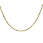 9K Yellow Gold Rope Chain With Spring Ring Clasp (Size - 28), Gold Wt. 7.6 Gms
