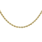 9K Yellow Gold Rope Chain With Spring Ring Clasp (Size - 28), Gold Wt. 7.6 Gms