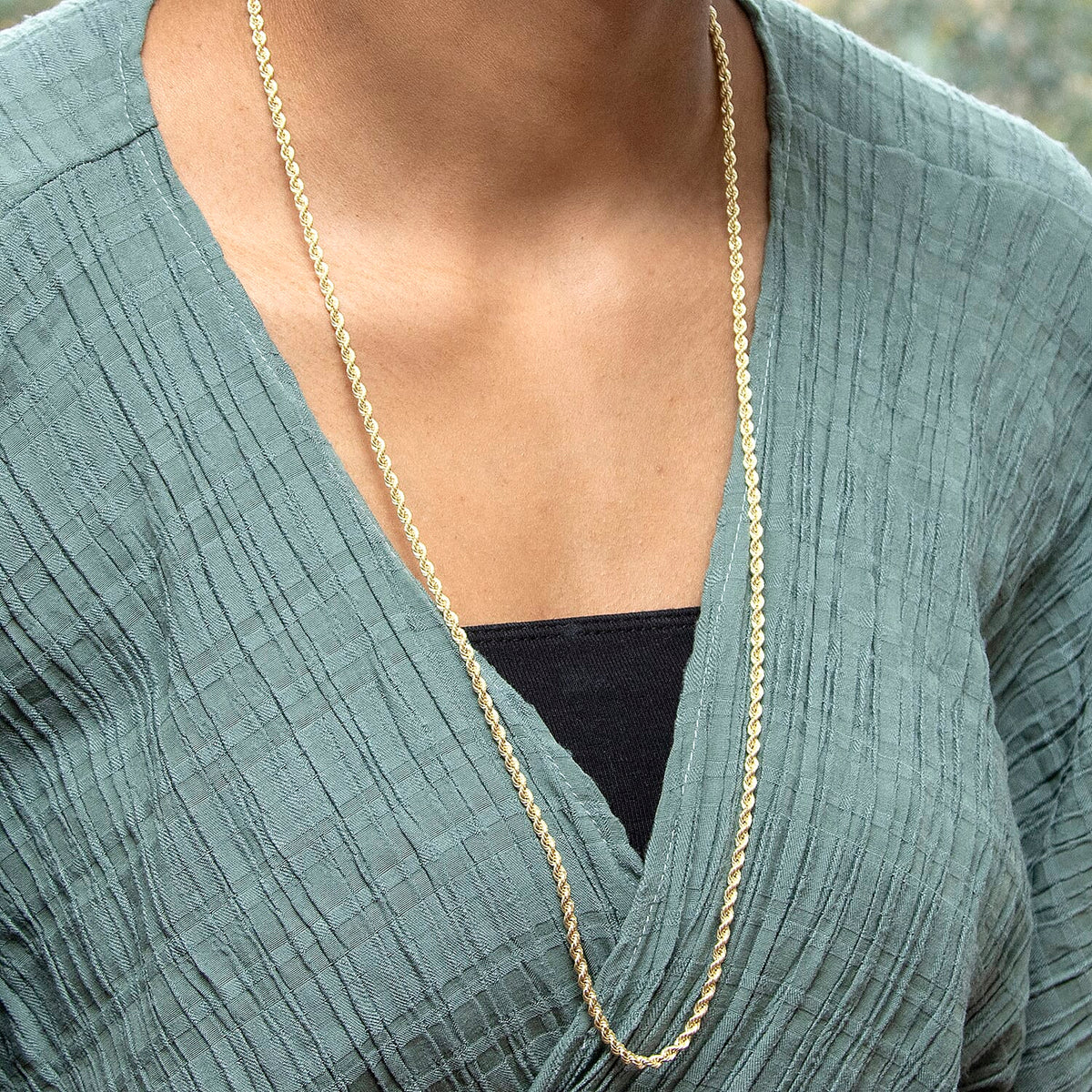 Rope Chain 30 Inch in 9K Yellow Gold 7575732 1