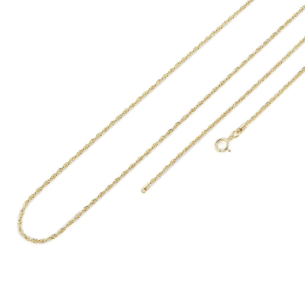 18K Yellow Gold Rope Necklace (Size - 20) with Spring Clasp