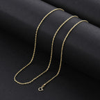 18K Yellow Gold Rope Necklace (Size - 20) with Spring Clasp