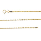18K Yellow Gold Rope Necklace (Size - 20) with Spring Clasp