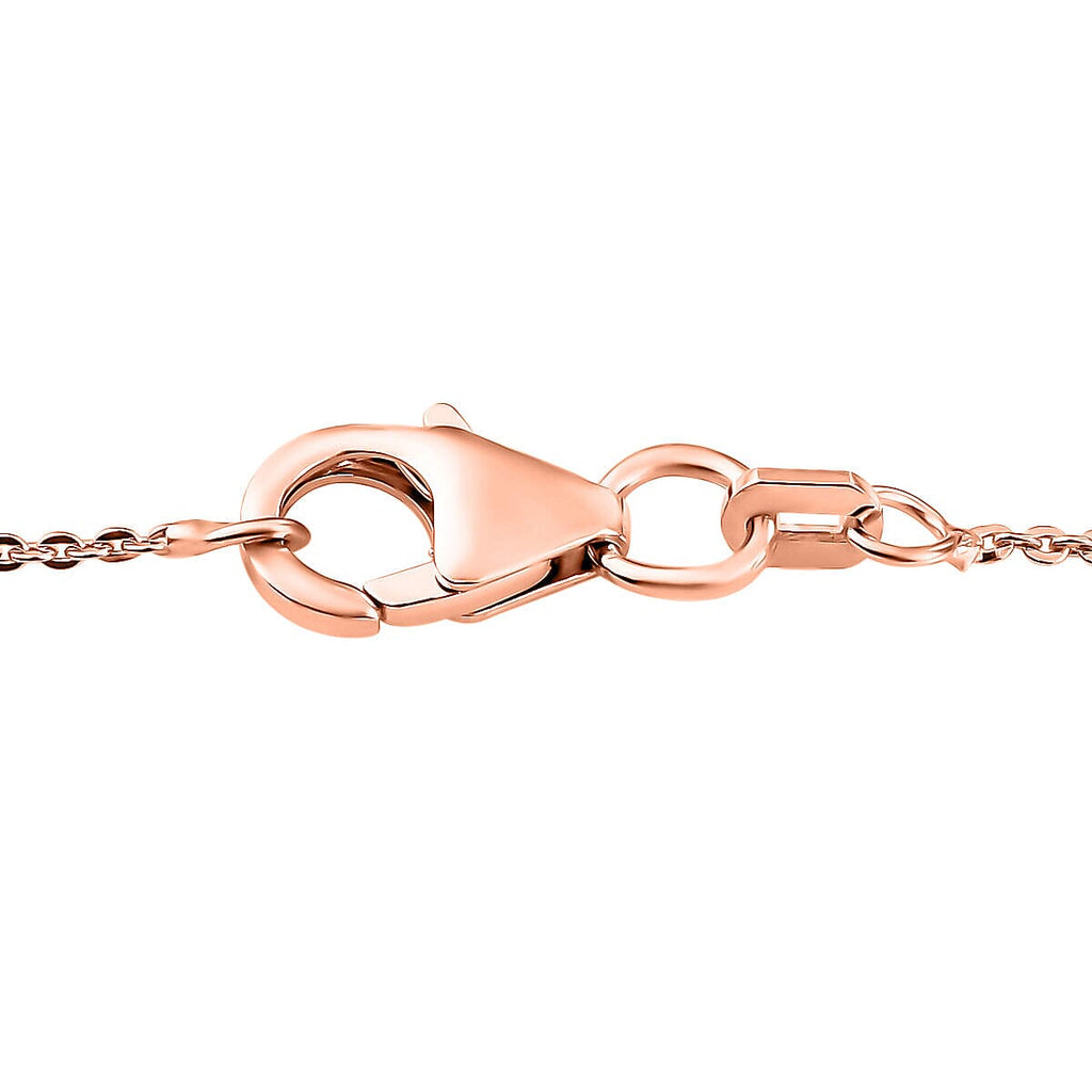 Rose De France Amethyst Necklace (Size - 20) in 18K Vermeil Rose Gold Plated Sterling Silver 25.65 Ct, Silver Wt. 9.90 Gms