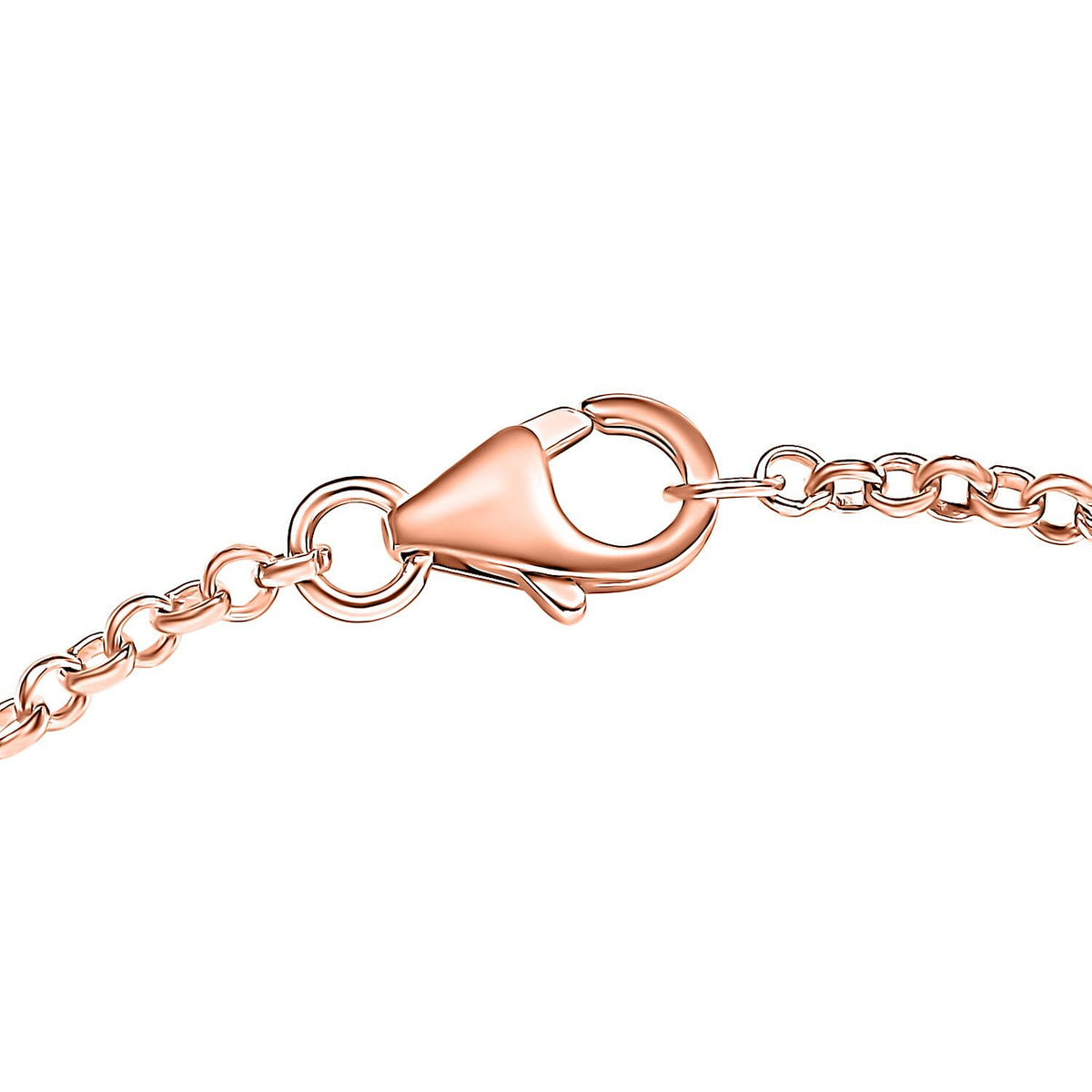 Rose De France Amethyst Heart Cluster Necklace (Size - 20) in 18K Vermeil Rose Gold Plated Sterling Silver 25.00 Ct, Silver Wt. 12.55 Gms. 8037621 4