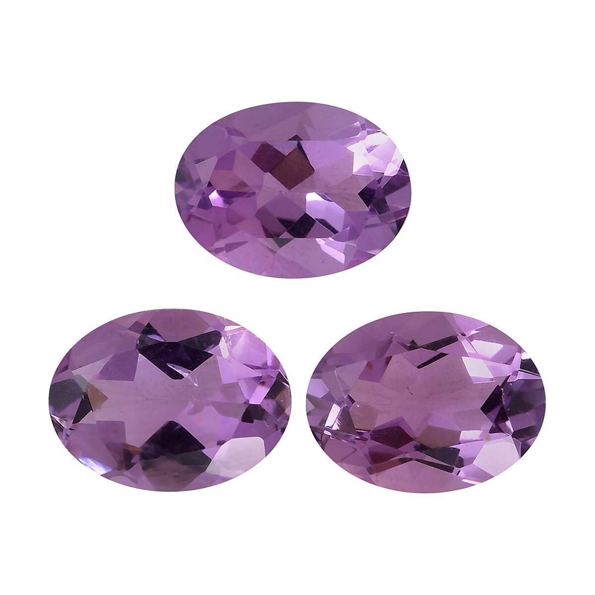 Set of 3 Rose De France Amethyst Loose Gemstones in Oval Shape  3.16 Ct. (8x6mm) 8068614 0