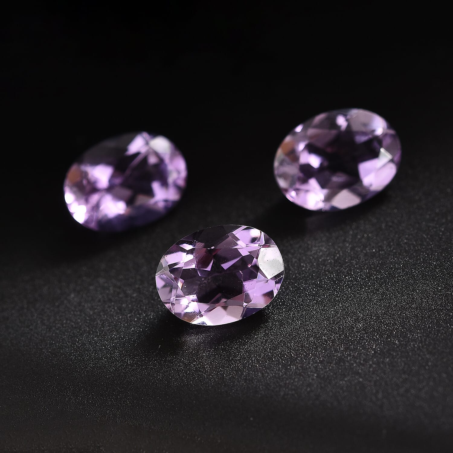 Set of 3 Rose De France Amethyst Loose Gemstones in Oval Shape  3.16 Ct. (8x6mm) 8068614 2