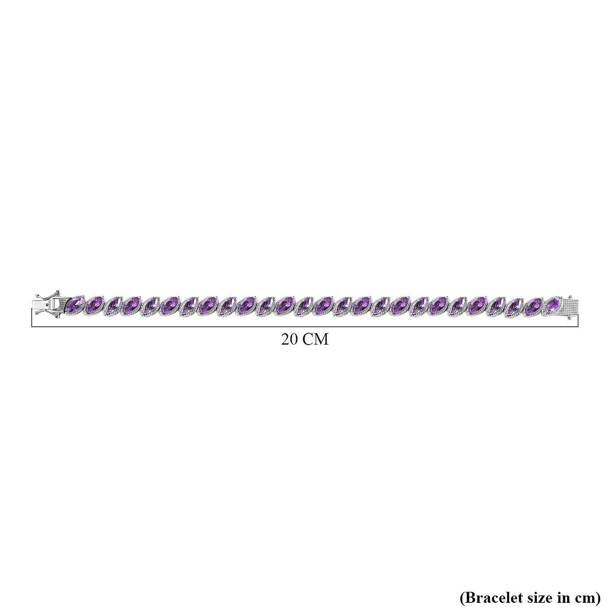 Rose De Morocco Line Bracelet (Size - 7) in Rhodium Plated Sterling Silver 7865343 5