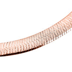 Rose Gold Overlay Sterling Silver Herringbone Bracelet (Size - 7.5)