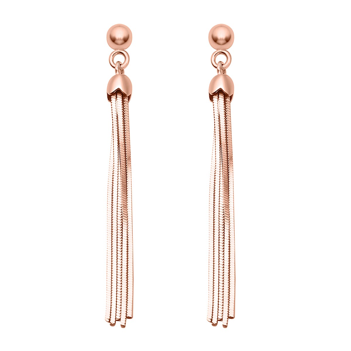 Rose Gold Overlay Sterling Silver Earrings 7603107 0