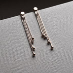 NY Close Out Deal - Rose Gold Overlay Sterling Silver Dangling Earrings (with Push Back)