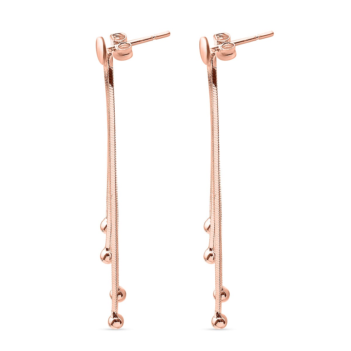 Rose Gold Overlay Sterling Silver Earrings 7603107 3