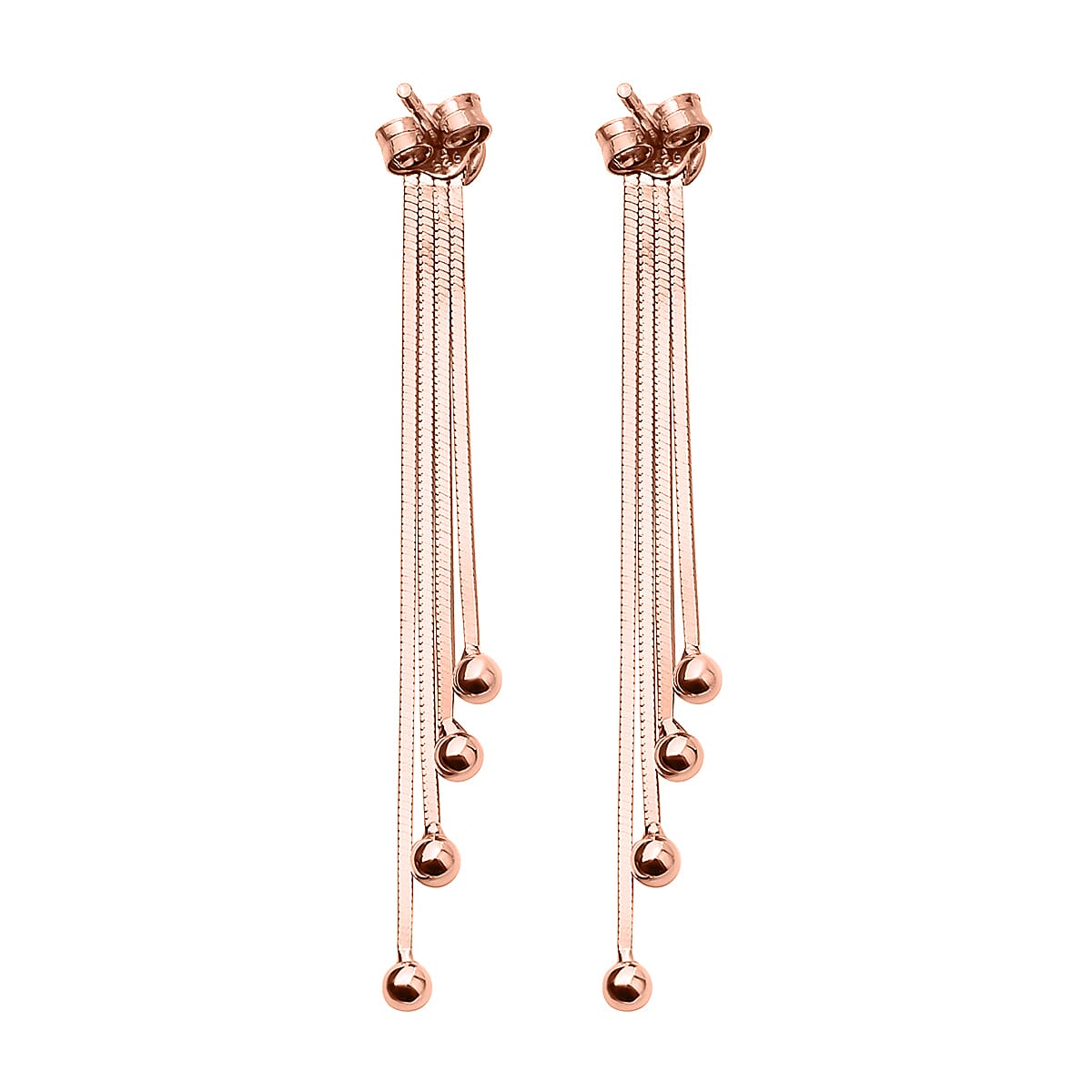 Rose Gold Overlay Sterling Silver Earrings 7603107 4