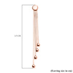NY Close Out Deal - Rose Gold Overlay Sterling Silver Dangling Earrings (with Push Back)