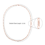 Rose Gold Overlay Sterling Silver Figaro Necklace (Size - 24), Silver Wt. 9.86 Gms