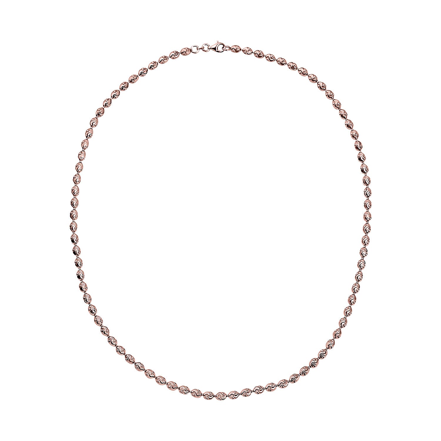Rose Gold Overlay Sterling Silver Chain (Size - 20) With Lobster Clasp 7268963 0
