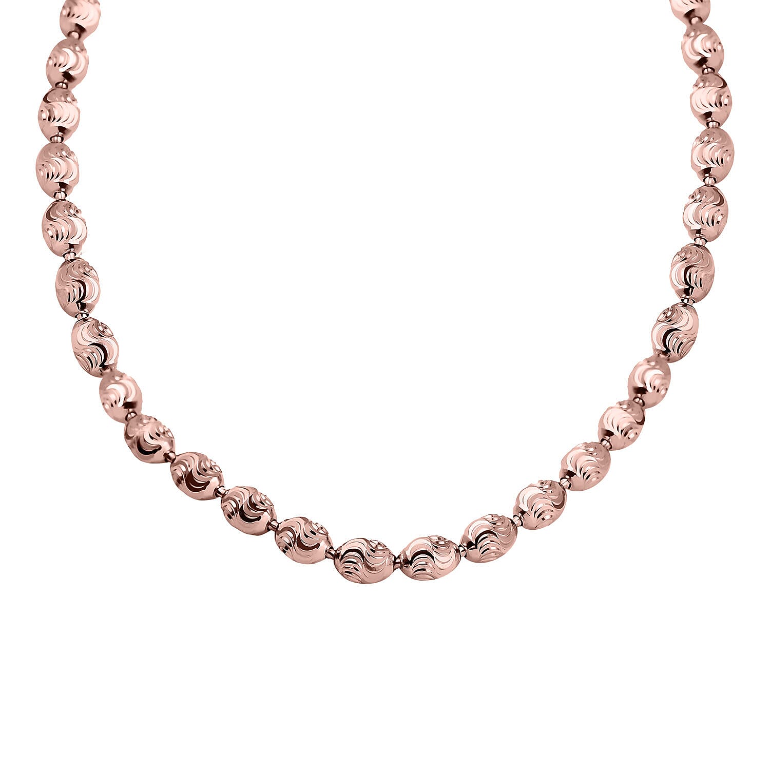 Rose Gold Overlay Sterling Silver Chain (Size - 20) With Lobster Clasp 7268963 2