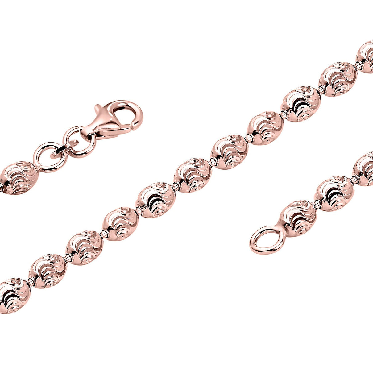Rose Gold Overlay Sterling Silver Chain (Size - 20) With Lobster Clasp 7268963 4