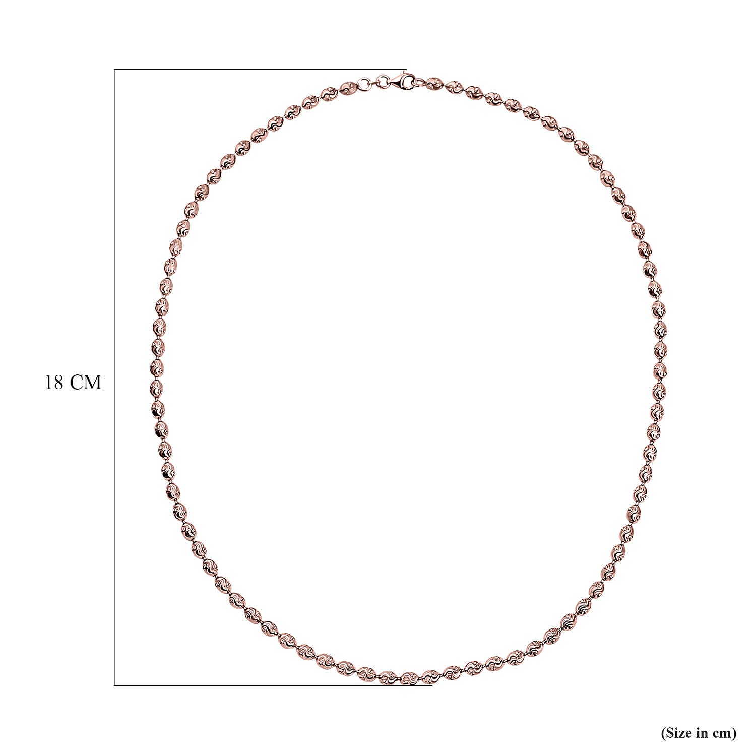 Rose Gold Overlay Sterling Silver Chain (Size - 20) With Lobster Clasp 7268963 5