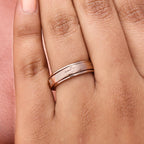 18K Vermeil Rose Gold Overlay Sterling Silver Cross Spinner Ring.