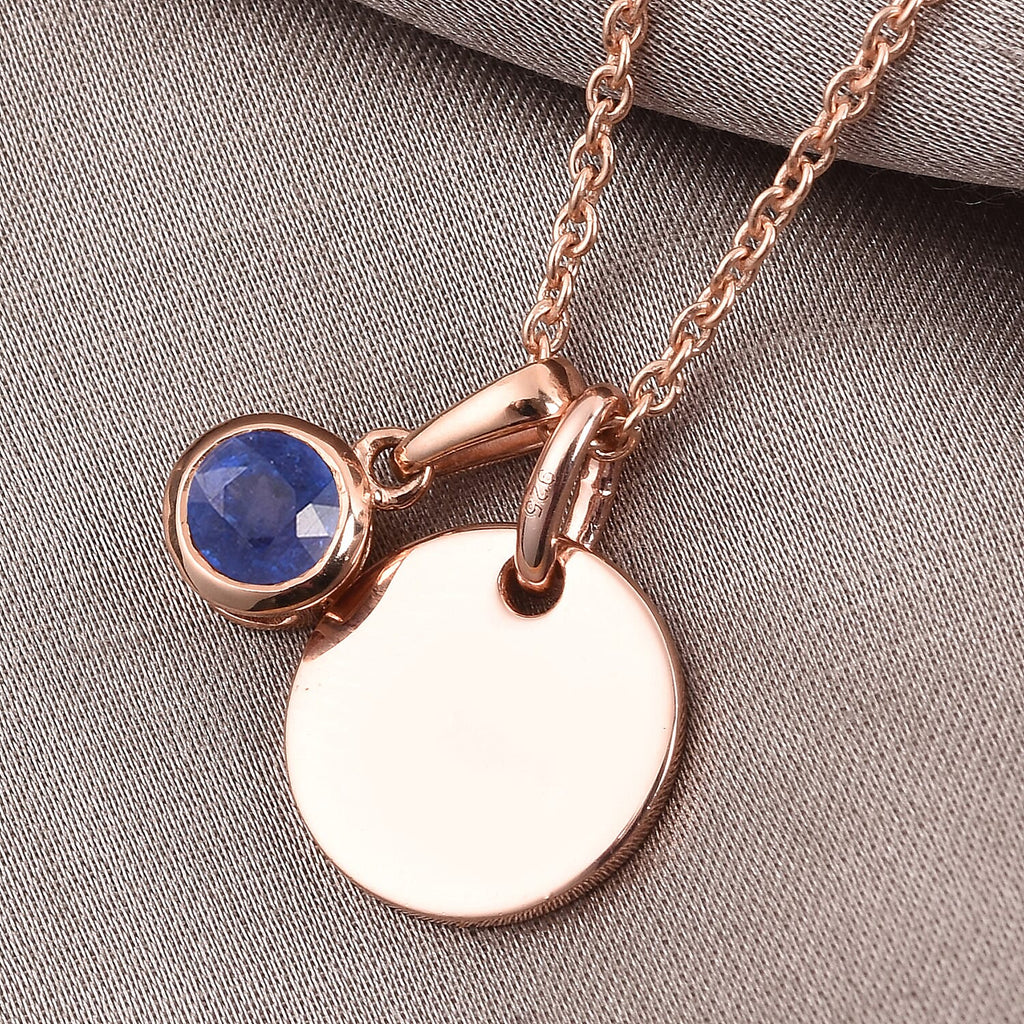 Rose Gold Overlay Sterling Silver Necklace (Size 18 with 2 inch Extender)