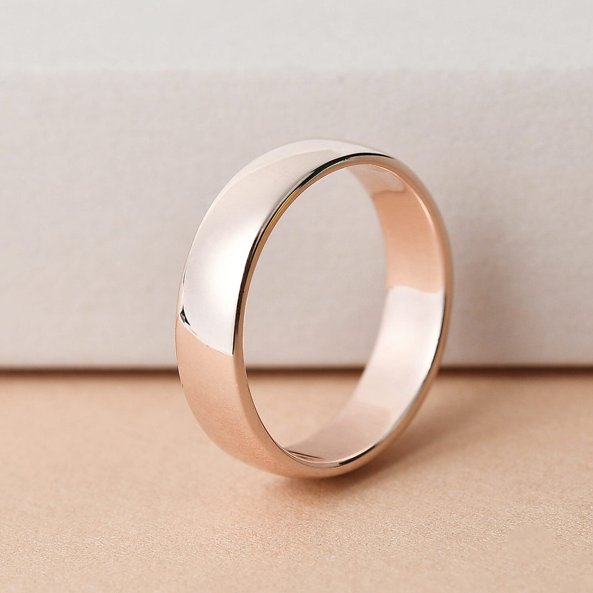 Rose Gold Plated Sterling Silver Wedding Band Ring 3719579 2