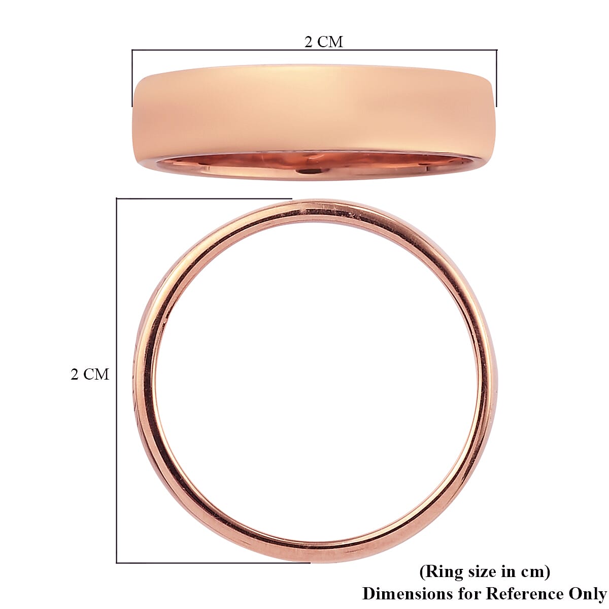 Rose Gold Plated Sterling Silver Wedding Band Ring 3719579 5