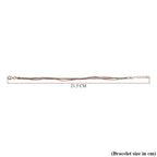 Rose Gold Plated Sterling Silver Snake Necklace (Size - 16-2 Ext.), Silver Wt. 9.2 Gms